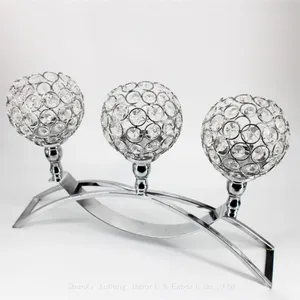 Wedding Decoration Silver Colored Iron Vase Candle Holder Wedding Table Centerpieces thumbnail-1