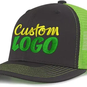 Custom Logo Embroidered Trucker Hats for Men Adjustable Snapback Mesh Cap thumbnail-1