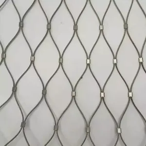 Stainless Steel Wire Rope Cable Hand-Woven Net Flexible Metal Mesh Net/Bird Net thumbnail-4