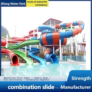 Water Park Equipment Customized Fiberglass Water Slide Hot Spring Water Children's Fun Garden Equipment thumbnail-2