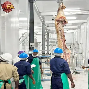 Sheep Carcass Meat Rail System Stainless Steel Goat Slaughter Conveyor Line High Productivity Mutton Meat Processing Factory thumbnail-2