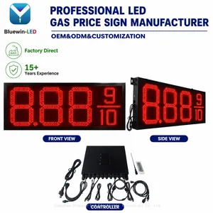 Waterproof Digital Channel Led Screen Price Sign for the Price of Oil in the Gas Station thumbnail-1