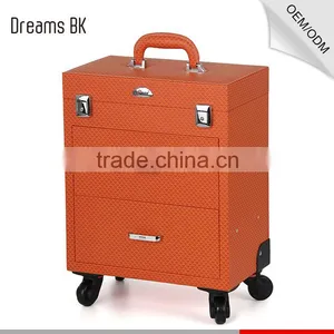 Hot Sales Orange Hairdresser Trolley Makeup Professional Case for Dresser thumbnail-5