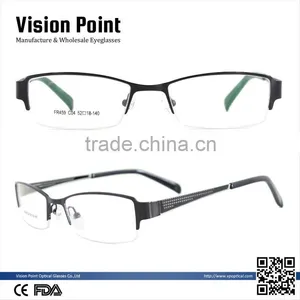 Metal Half Rim Men Eyeglass Frame Fashion Glasses Eyewear thumbnail-1