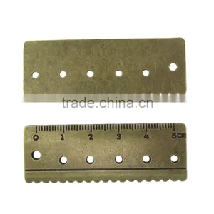 Bronze Metal Ruler Pendant Key Chain Keychain Keyring thumbnail-1