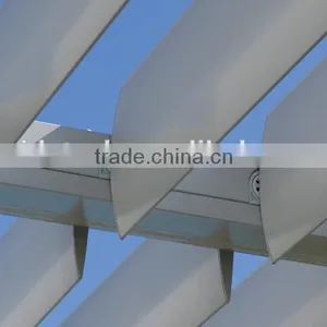 Powder White Painted Conical Shape Aluminum Extrusion Frame for Lourve thumbnail-1