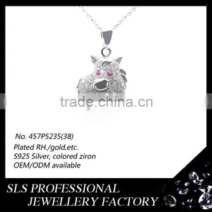 Wholesale Designs Donkey Pendant 925 Silver , Rhodium Plated Necklace Pendant for Kids Wear thumbnail-1