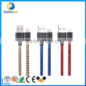 Factory Directly Offer Nylon Braided 2.1A Copper Core Lphone Data Cable . thumbnail-1