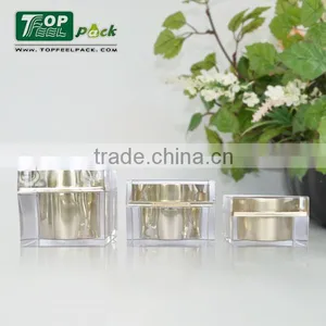 Fancy 30ml/50ml/80ml Cosmetic Plastic Acrylic Jar in Square Shape thumbnail-1