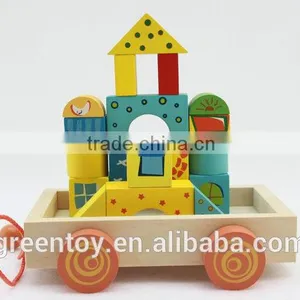 Wooden Car for Kids Baby Toy With Blocks for Sale thumbnail-1