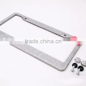 Hot Selling Pink Bow Tie Crystal License Plate Frame Gift Car Accessories thumbnail-2