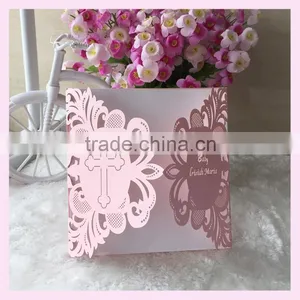 Cheap Laser Cut Cards Wedding Invitation Card Made in Chinese Factory,baby Christening and Quinceanera Inviteation Greetingcard thumbnail-2