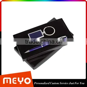 Elegant Click Pen Ball Point Pen and Plate Key Clip Chain Gift Box thumbnail-2