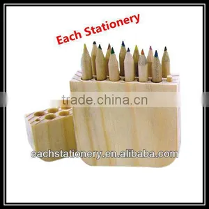 12PCS/SET Mini Wooden Pencil & Wood Color Pencil & Natural Colour Pencil thumbnail-1