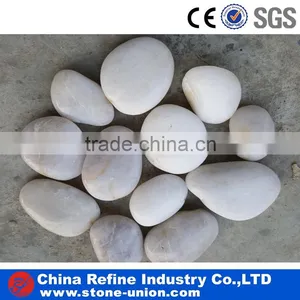 Natural Round Stone Pure Snow White Cobblestone thumbnail-1