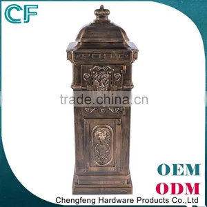 Reasonable Price Crown Decorative Bronze Lockable Mailbox thumbnail-3