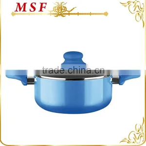 MSF-PA6240-1 24*10.5cm Pressing Aluminum Casserole Non Stick Coating Interior Non Induction Spiral Bottom thumbnail-6