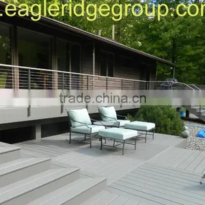 Stainless Steel Round Fascia Post Railing Systems With Swageless Terminals thumbnail-1