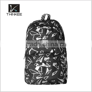 Nylon Printing Quilted Laptop Bags School Backpack for Teenage thumbnail-1