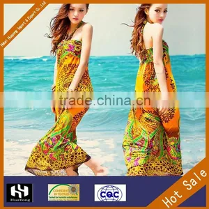 Good Quality Viscose Yarn Fabric Rayon Fabric Wholesale Woman/girl/kid Maxi Dress thumbnail-1