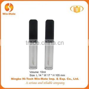 Factory Saled Clear & Black ABS 10.5*1.4cm Classical Lip Gloss Case thumbnail-1
