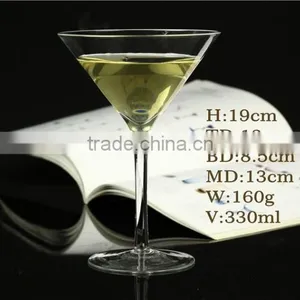 Handblown Custom Crystal Thick Base Cocktail Glass Martini Glass for Holiday Gift Barware thumbnail-3