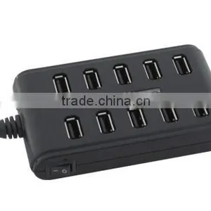 10 Port Computer Usb Hub 2.0 High Speed thumbnail-1