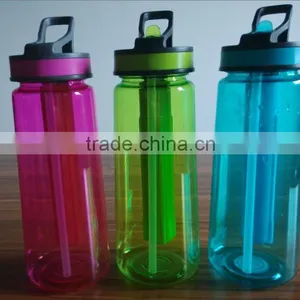 2016 New Design Sports Tritan Bottle 650ml 700ml Custom Printing With Ice Stick and Straw thumbnail-3