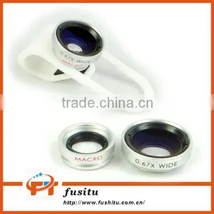 0.67 Wide + Macro Lens With Clip Clamp For IPhone Samsung Cell Phone Camera Lens thumbnail-1
