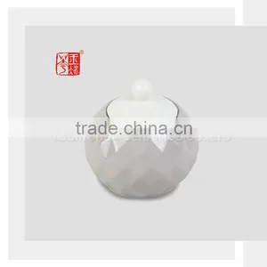 Hot Sale Simple Grey Ceramic Sugar Pot With White Lid thumbnail-1