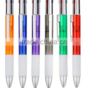 Office and School Stationery Use Metal Clip 4 Color Ball Pen thumbnail-1