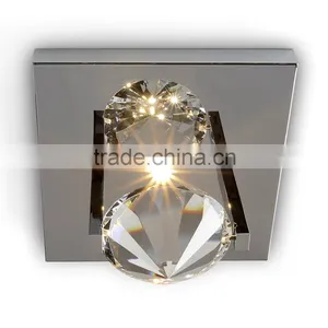 Luxury With Stainless Steel+ Crystal Ceiling Light for Hotel thumbnail-1