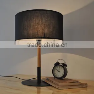 Wood Base Desk Lamp Bedside Table Lamp Black Table Lamp thumbnail-1