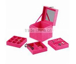 2015 Hot Sale Jewlery Set Box Velvet Flannelette Flocking Custom Set thumbnail-1