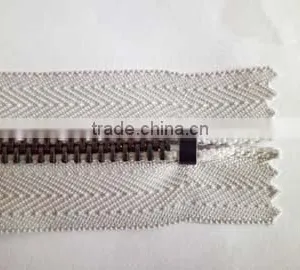 5# Metal Aluminum Zipper Fastener Close End Zipper With Locking Slider Zipper Leather Jacket thumbnail-6