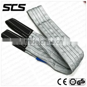Grey Colour Flat Polyester Lifting Webbing Sling 4T 3M thumbnail-1