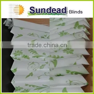 Home Deco Digital Printed Pleated Blinds / 100 % Polyester Fabric Pleated Blinds / Adjustable Pleated Blinds thumbnail-2