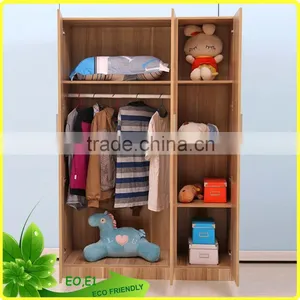 3 Door Melamine MDF Bedroom Wall Wardrobe Design Cheap Price thumbnail-1