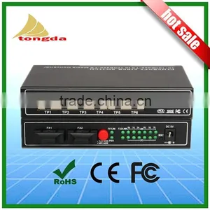 China Manufacturer Fast Ethernet 2 Fiber 6 Rj45 Fiber Optical Ethernet Switch thumbnail-1