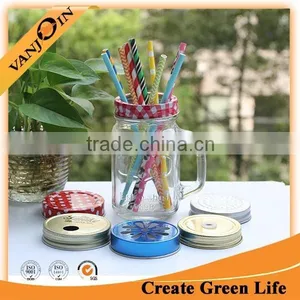 Regular Mouth Screw Lids With Sipper Straw thumbnail-1