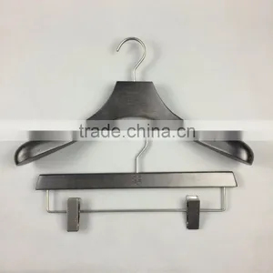 Black Wooden Hanger Suit Wooden Hanger Beech Wood Hotel Hanger thumbnail-2
