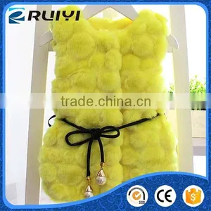 New Designed Fancy Wholesale Children Clothes Faux Fur Winter Waistcoat thumbnail-1