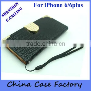 High Quality Crocodile Pattern Flip Leather Case With Card Slots For IPhone 6s thumbnail-4