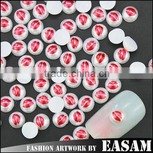 2015 July New Nail Product Semi-circle Printing Pearl Nail Art Decoration thumbnail-1