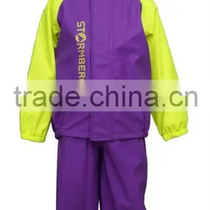 Kid's All-over Printed PU Knitted Rain Sets, Rain Suit, Rain Wear thumbnail-1