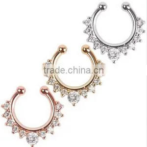 Septum Clicker Surgical Steel Nose Body Ring Hoop Piercing Jewelry Unisex thumbnail-4