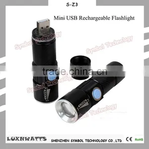 New Products 3 Modes LED Rechargeable Mini Torch Light thumbnail-6