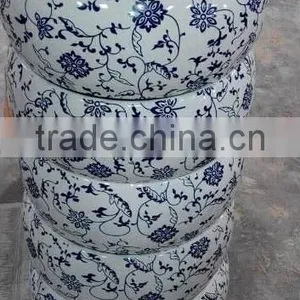 Decal Flower Paper Design Ceramic Ware Art Basin thumbnail-2