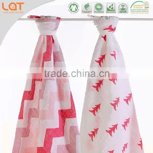 LAT Muslin Swaddle Blanket Fabric Organic Swaddle Muslin Swaddle Blanket thumbnail-6