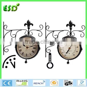 2015 New Design Metal Outdoor Double Clock thumbnail-4